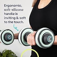 Vista 4 de Cubii Juego de mancuernas ajustables para construir – incluye dos mancuernas ajustables de peso de mano más 4 Cubii 1 libra anillos blandos pesas