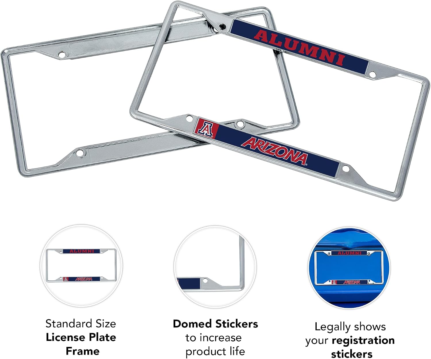Desert Cactus University of Arizona License Plate Frame and Stickers Bundle Gift Set Wildcats UA Decals image 4