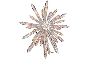 Kurt Adler UL 30-Light Crystal Snowflake Treetop