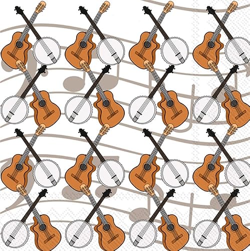 IHR Ideal Home Range - Servilletas desechables de 3 capas de papel para fiestas, 5 x 5 pulgadas, canción country, 20 unidades