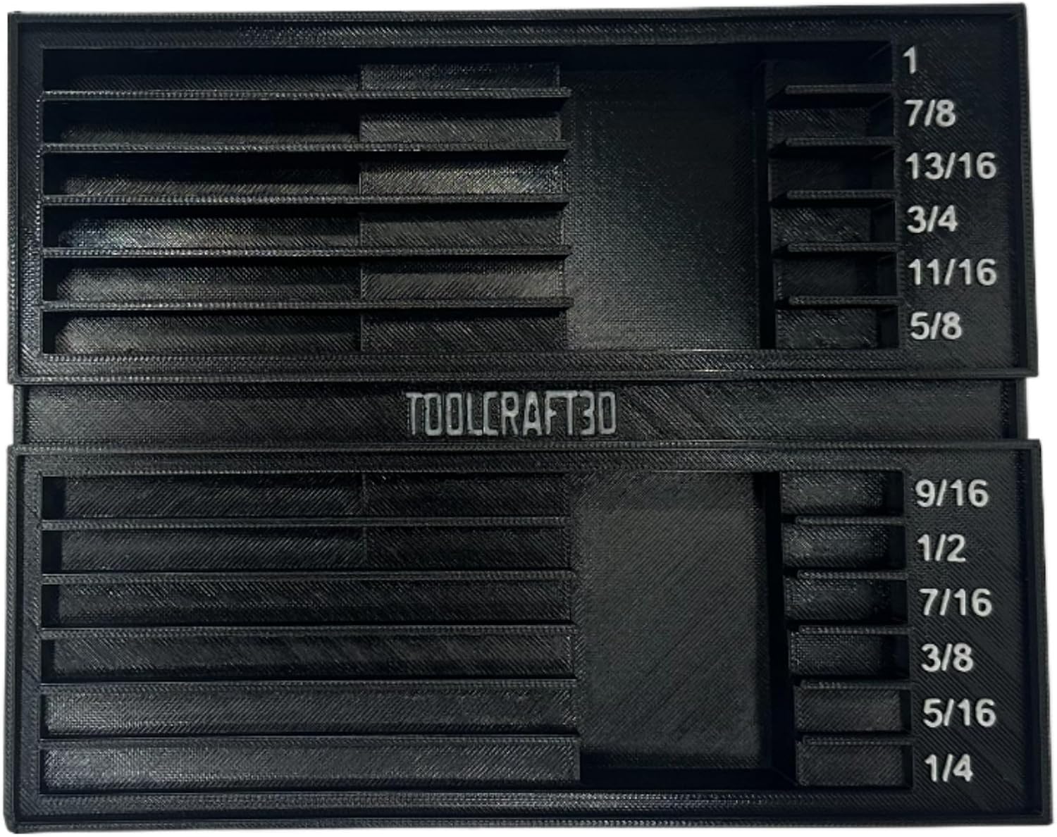 TOOLCRAFT3D Design 3d Printed Spade Bit Organizer Designed For Dewalt Medium ToughCase (Insert Only) (Black)