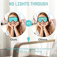 Vista 20 de 2 Pieces 3D Sleep Mask for Kids Memory Foam Contoured Eye Mask, Travel Sleep Eye Cover with Adjustable Strap, 3D Blindfolds(Pink and Grey)