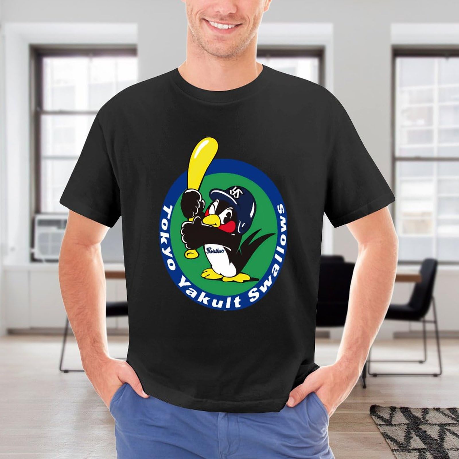 東京ヤクルトスワローズ つば九郎 Tシャツ Amazon.co.jp: Tシャツ メンズ 東京ヤクルトスワローズ つば九郎 半袖