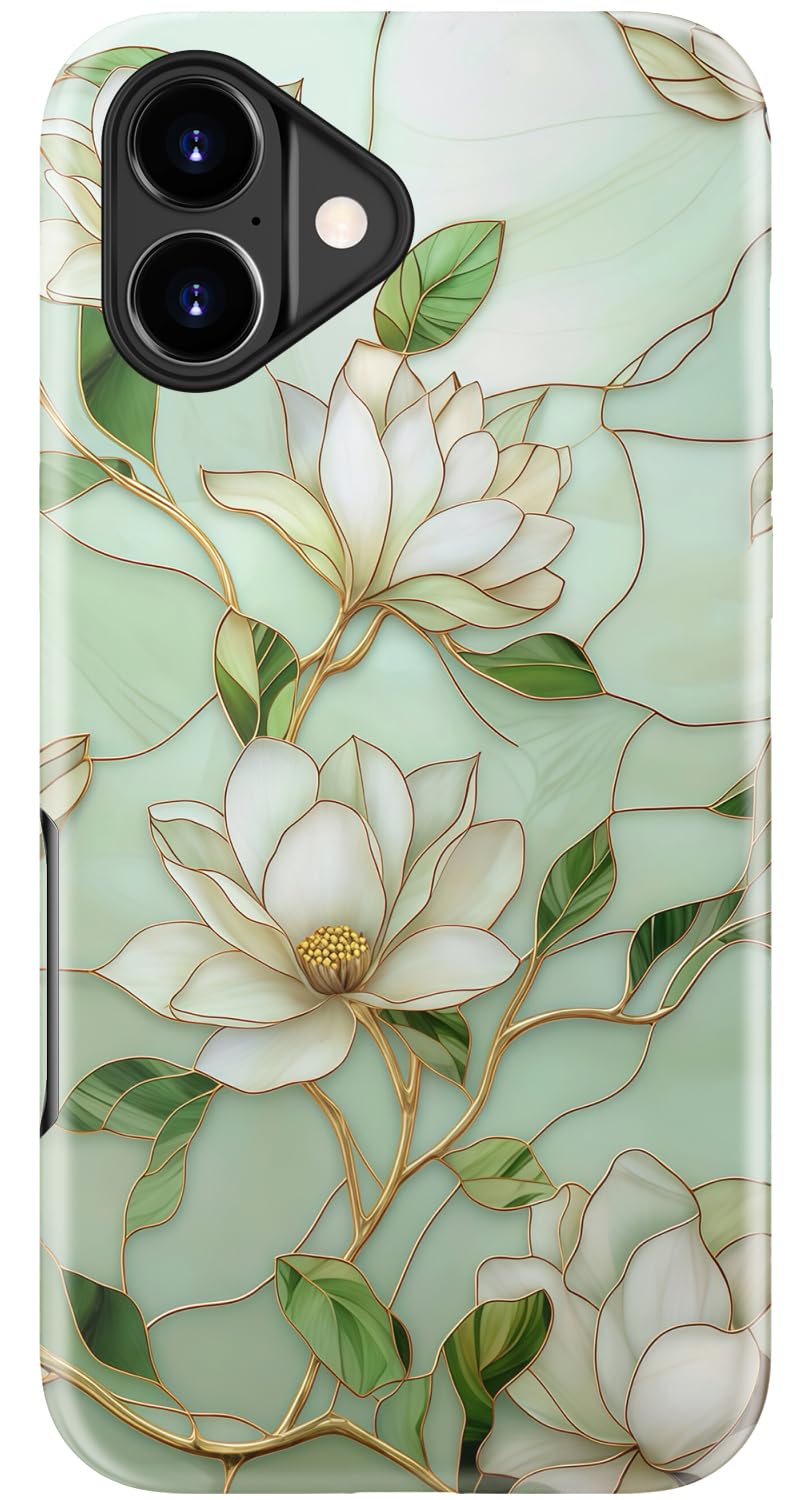 Goodon for iPhone 17 Pro Max Case Cute, Preppy Floral Design,Slim Silicone Protective Hard Cover, Wireless Charging Compatible Aesthetic Glossy Y2K Phone Cases for Women Girls, Marbled Floral Veins — view 44