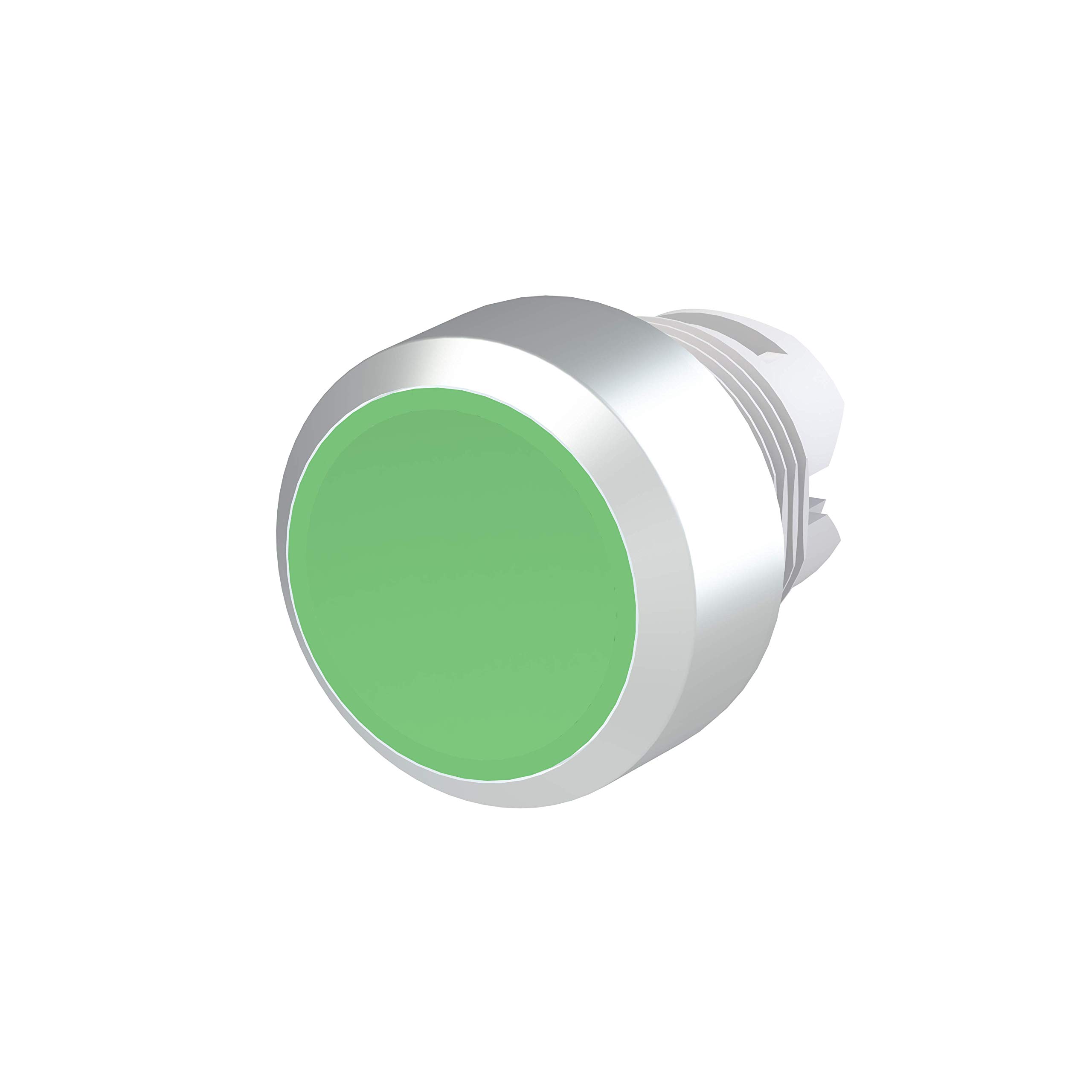 ABB MP1-30G Modular Pushbutton, Momentary, Flush, Green, Non-Illuminated, Chrome metal, No Contact Block (ABB1SFA611100R3002) - Image 2