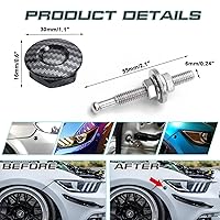 Vista 3 de x xotic tech Kit de tapa de bloqueo de capó de parachoques con botones de liberación rápida universal para automóvil (patrón de fibra de carbono)