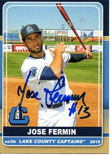 Jose Fermin 2019 Lake County Captains Autographed Signed Card