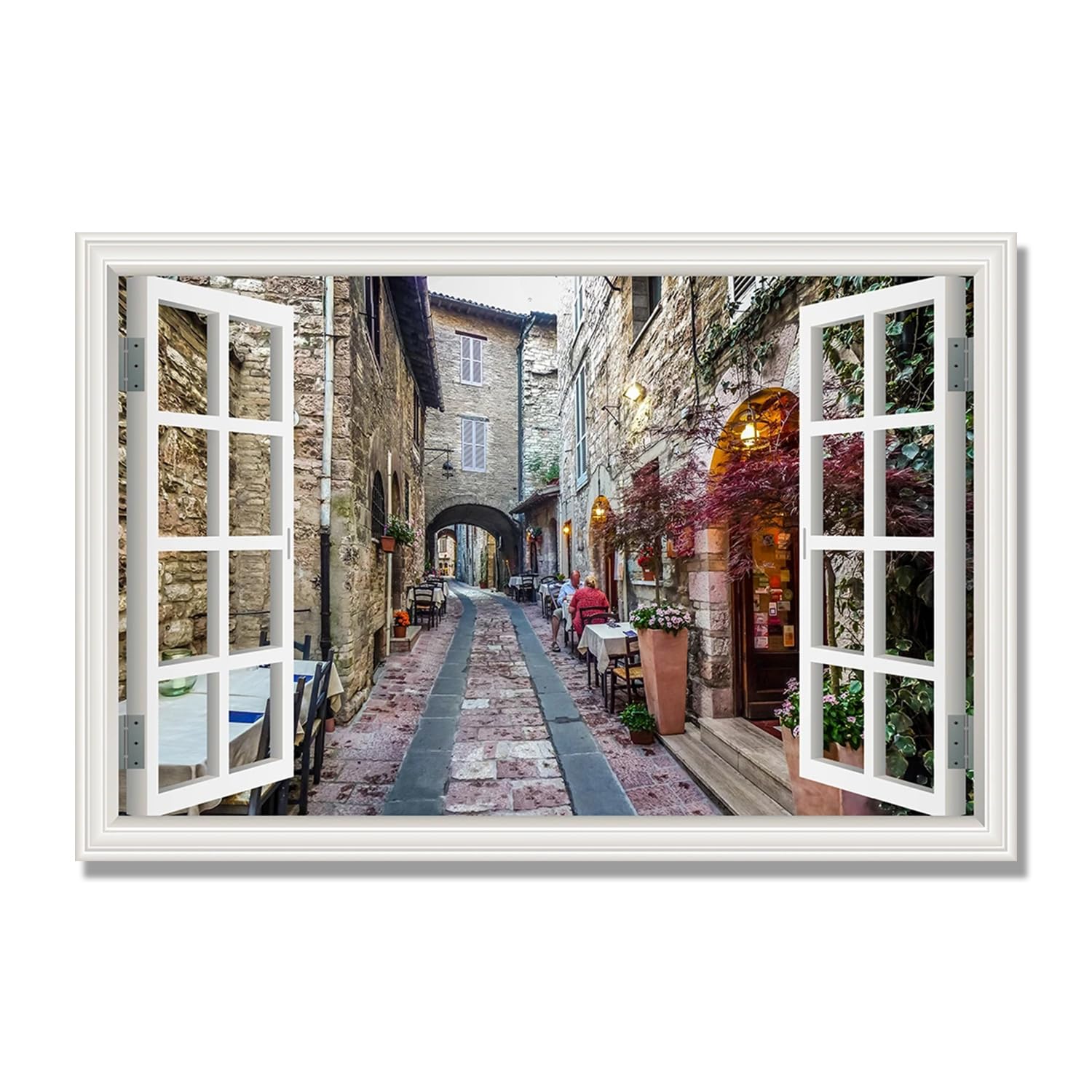 Sztuczny obraz na płótnie, dekoracja ścienna z widokiem krajobrazowym 3D, gotowa do powieszenia do domowego biura lub salonu. B18. 80 x 120 cm - 31,5 x 47,3 cala. Rama wewnętrzna