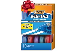 BIC Wite-Out Brand EZ Correct Correction Tape (WOTAP10- WHI), 39.3 Feet, 10-Count...