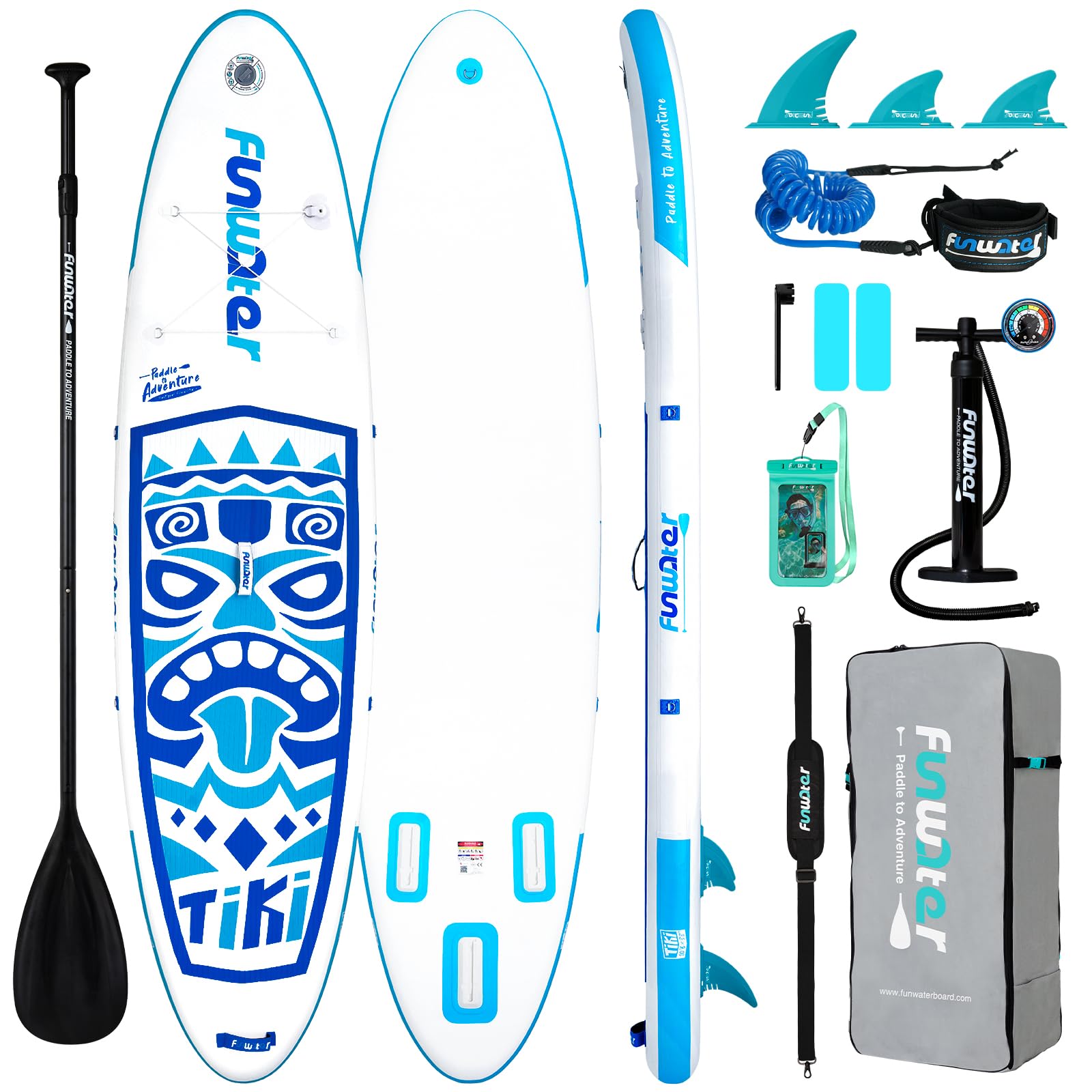 FunWater Stand up Paddle Board Inflatable Paddleboard Ultra-Light Inflatable Paddleboards for All Skill Levels Stand Up Paddle Board Paddleboard with SUP Accessories