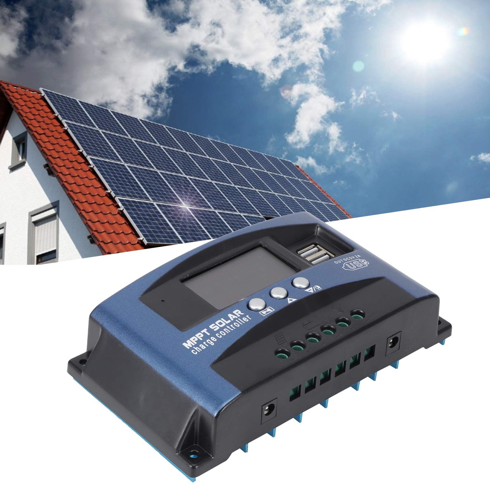 Regolatore di carica solare Torvex, regolatore solare MPPT e regolatore per pannelli fotovoltaici, regolatore fotovoltaico per di illuminazione stradale a LED (Pannello composito in alluminio