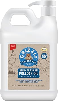 Grizzly Pollock Oil Dog Food Supplement, 64 Ounce