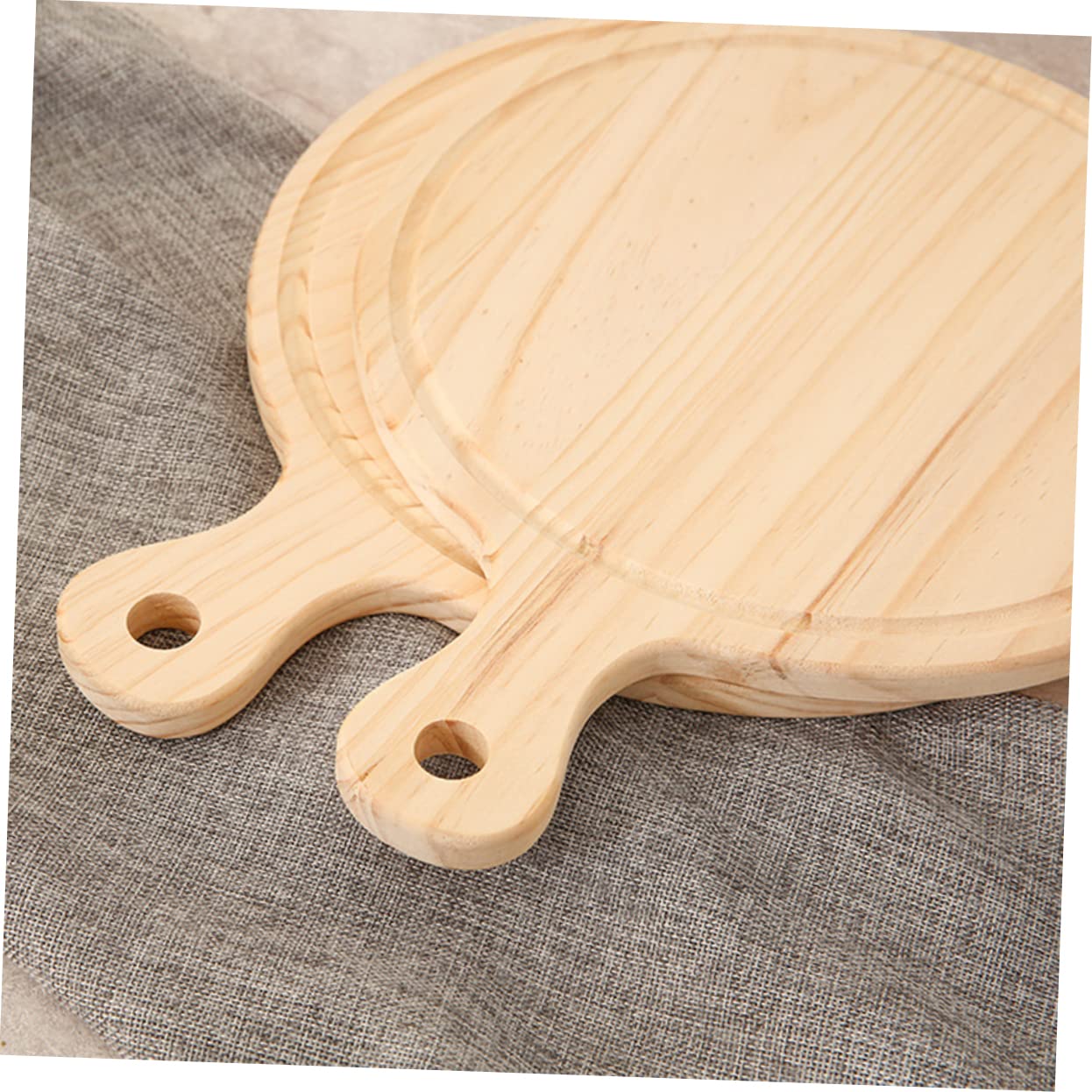 OFFSCH Handmade Wooden Pizza Tray 30x30x1.6cm Pizza Paddle Spatula for Artisan Baker