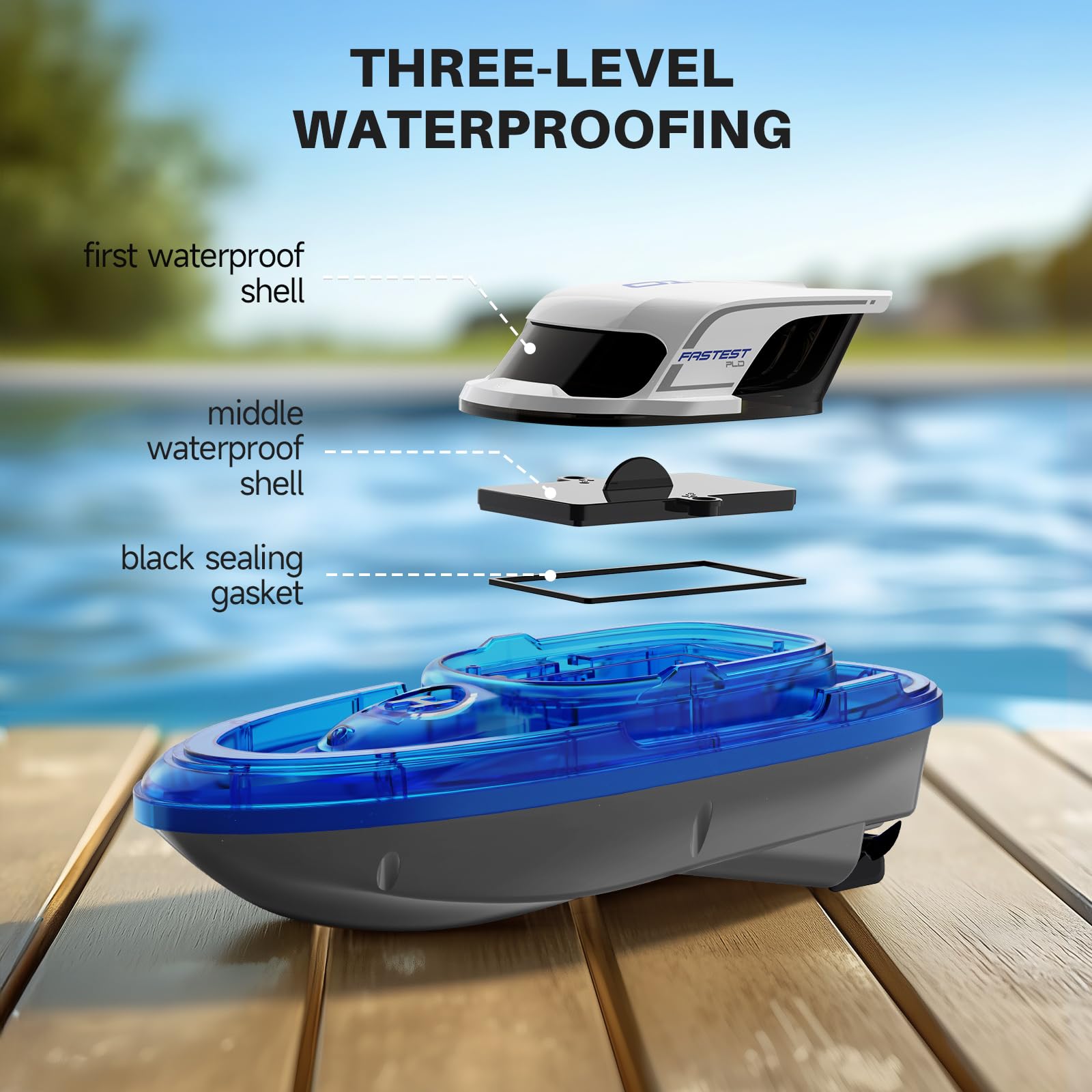 SYMA Juego de 2 botes teledirigidos para niños de 8 a 12 años, barcos de carreras RC con LED y spray de agua, 20 min por barco, 40 min en total, juguete para piscina y lago, regalo para niños y niñas