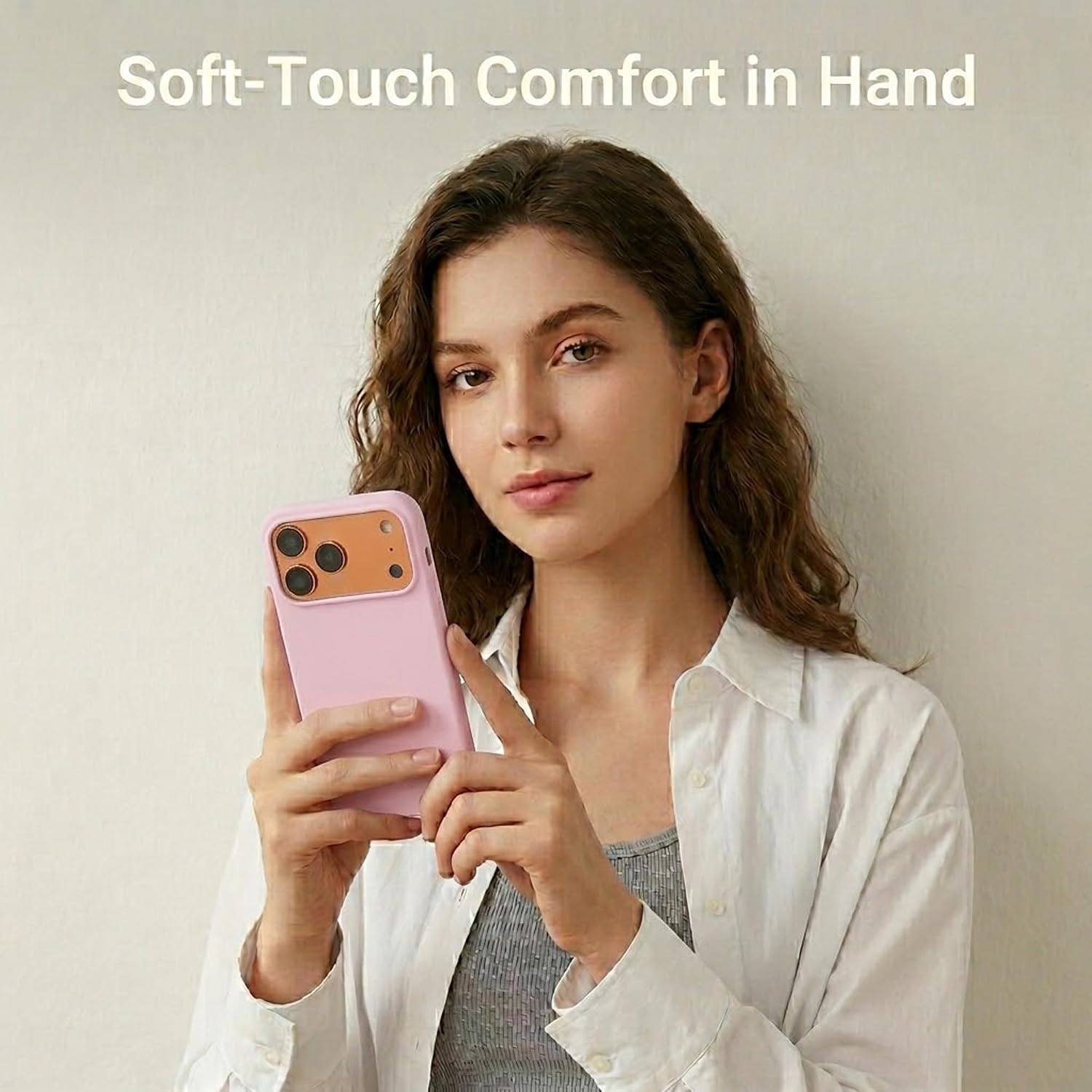 iPhone 17 Pro Max Case with MagSafe, Slim Silicone Magnetic Protective Cover with Wireless Charging, Soft Touch Phone Case, Pink-a-Boo image 4