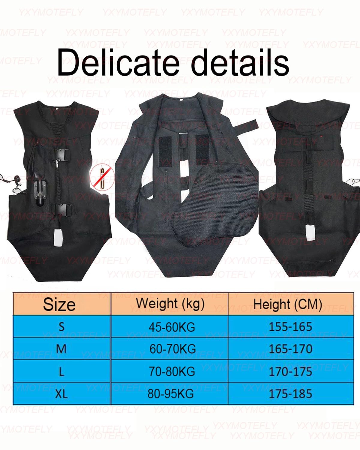 Airbag-Weste for Reiter Mit Nacken-/Steißbein-/Körper-Airbag/Rückenprotektor 0,1-Sekunden-Airbag, Unisex, Leicht