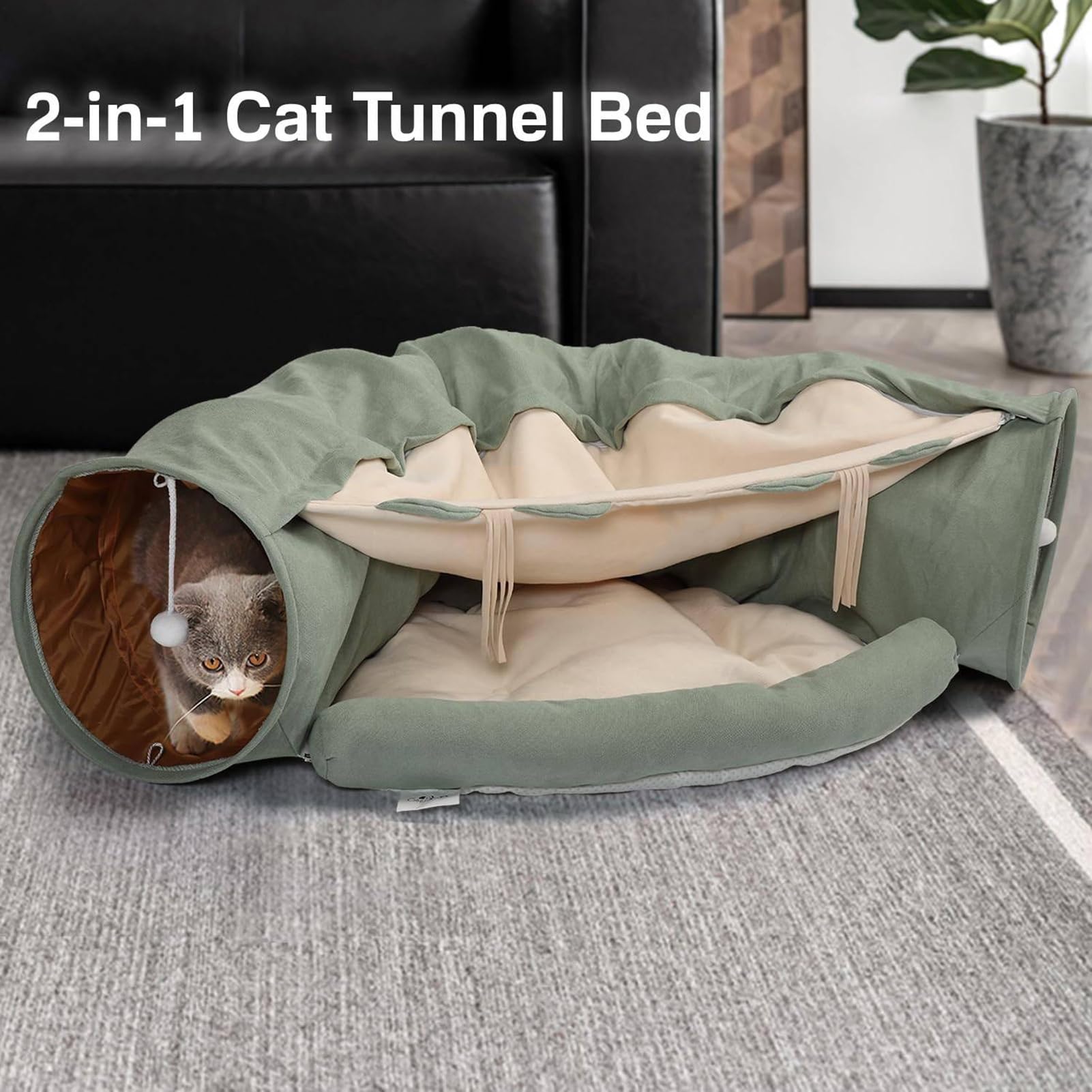 Tunnel pour Chat, Tubes Souples pour Chat – Tunnel Portable Pliable pour