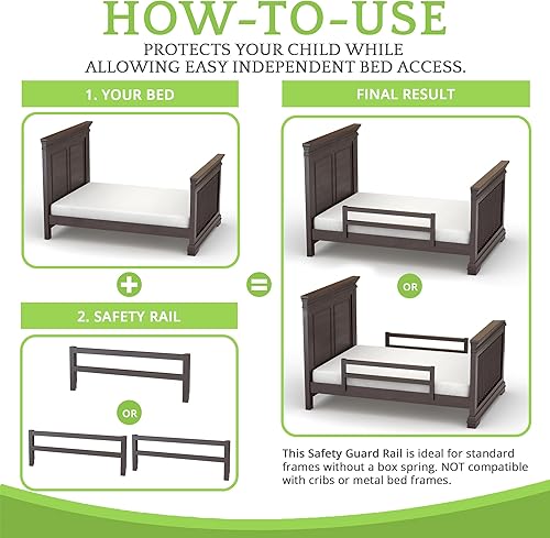 Miniatura 5 de CC KITS Barandilla de seguridad para bebés, niños y niños, barandilla de seguridad de madera maciza para niños pequeños, fácil instalación,