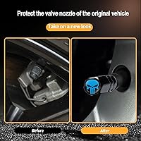 Vista 4 de 4 tapas de vástago de válvula de neumático de automóvil con forma de calavera, cubiertas universales de metal a prueba de polvo, tapas de aire