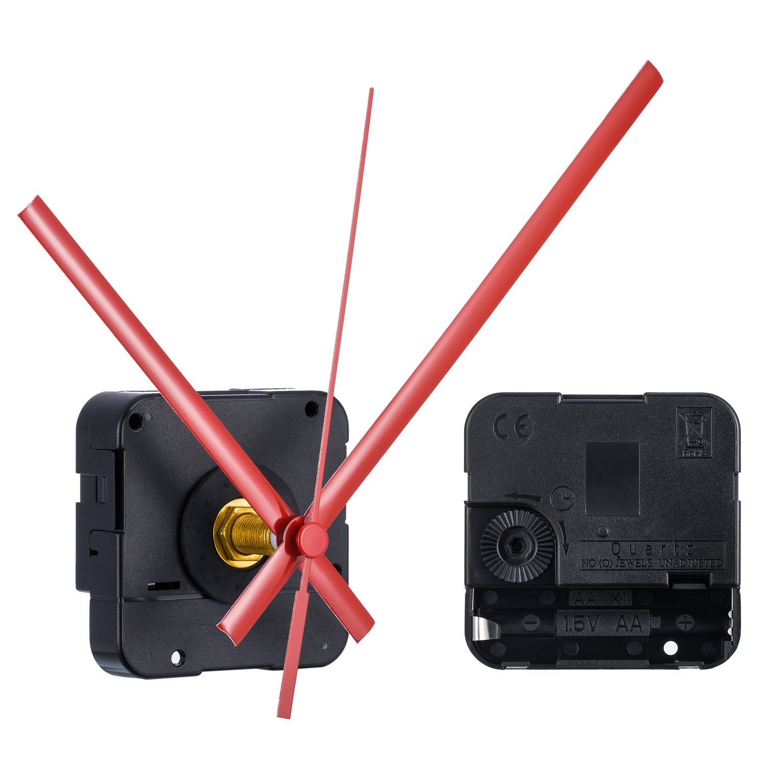 Mudder Long Spindle Quartz Clock Mechanism, 1/2 Inch Maximum Dial