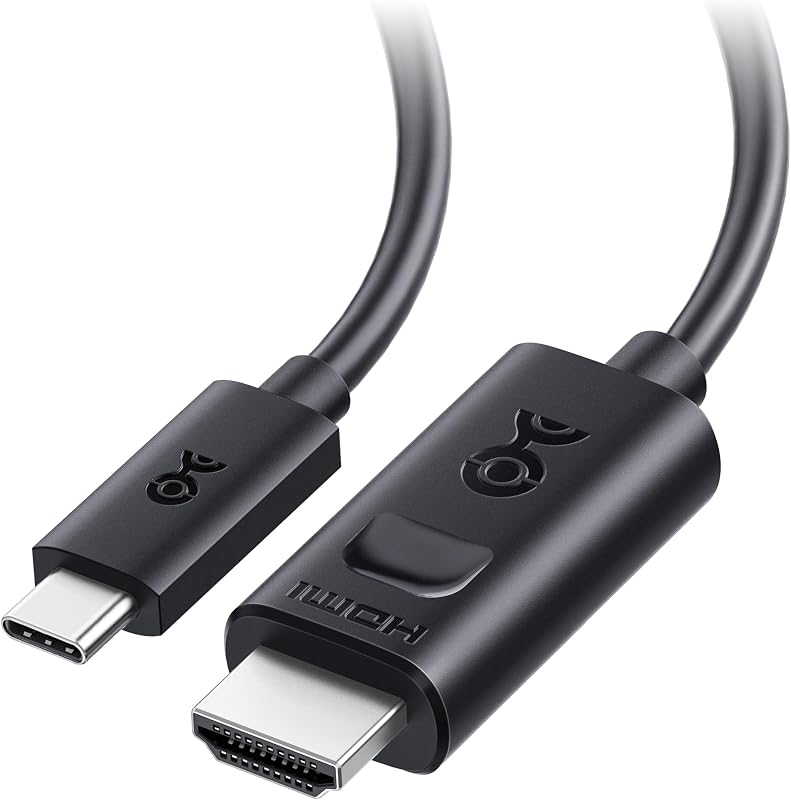Cable Matters Unidirectional USB C to HDMI 2.1 Cable, 3ft, Black | 4K@240Hz / 8K@60Hz HDR, Max 4K@60Hz on macOS, Thunderbolt 5/4 and USB4 Compatible, for MacBook Pro/XPS/ThinkPad