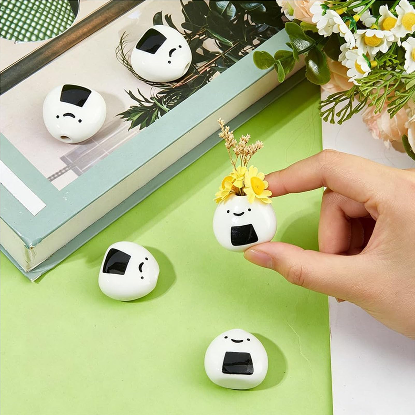 Ręcznie malowany wazon ceramiczny o wąskiej szyjce, ręcznie wykonany mini wazon ceramiczny, mały wazon do aromaterapii wodnej, idealny na stolik kawowy, do salonu