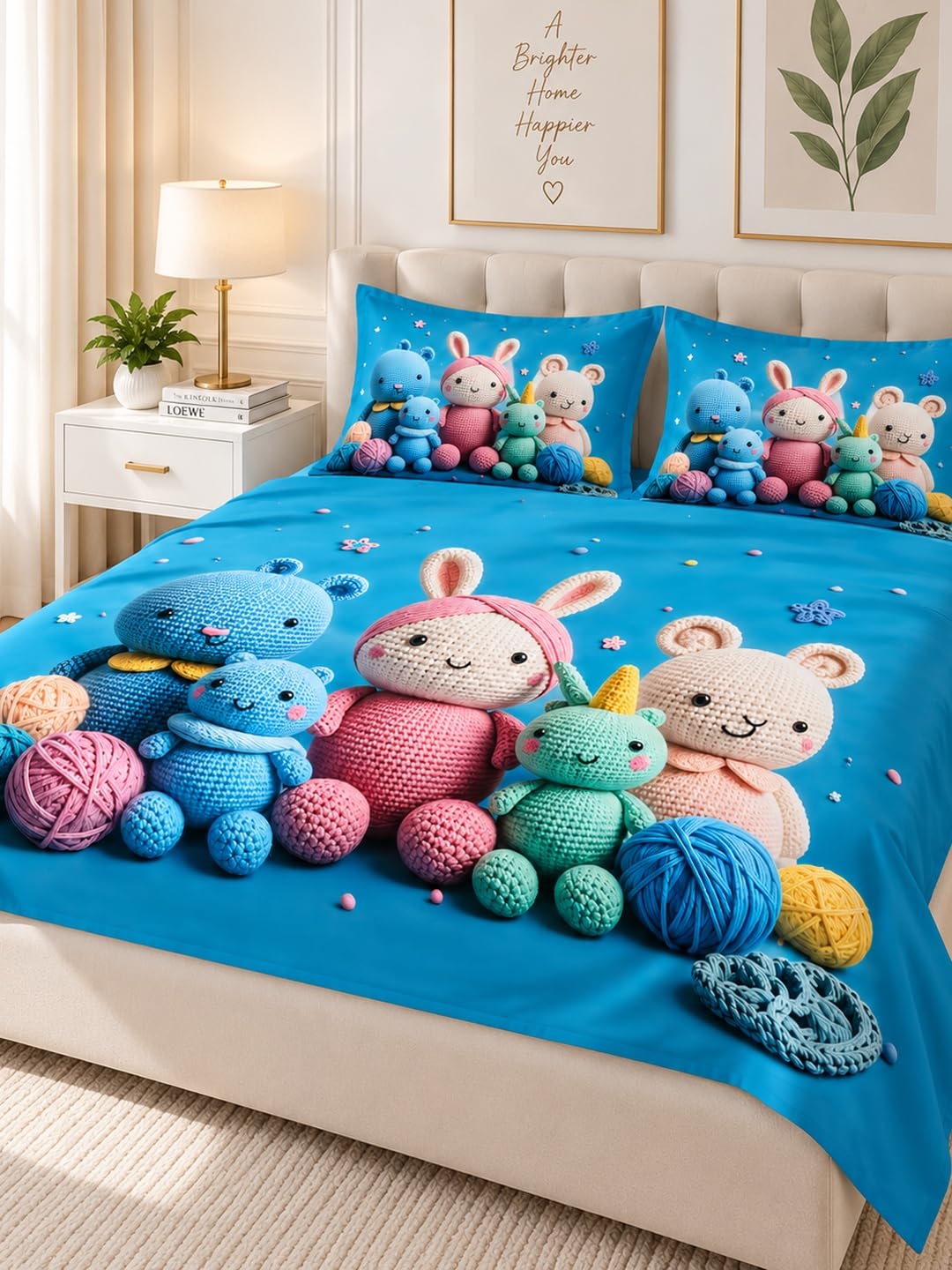 Premium Croche King Bedsheet - 7D Cotton -2