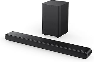 TCL 3.1ch Sound Bar with Wireless Subwoofer, (S4310, 2023 Model), Built-in Center Channel, Dolby Audio, DTS Virtual:X, Bluetooth, Wall Mount and HDMI Cable Included,Black