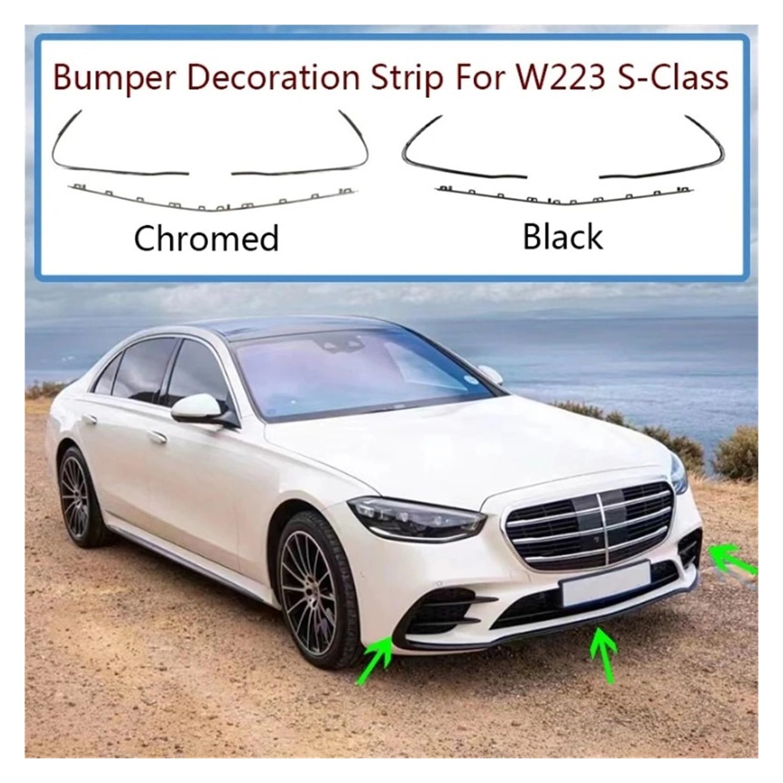 Amazon | 車フロントバンパーモールディングトリムストリップ