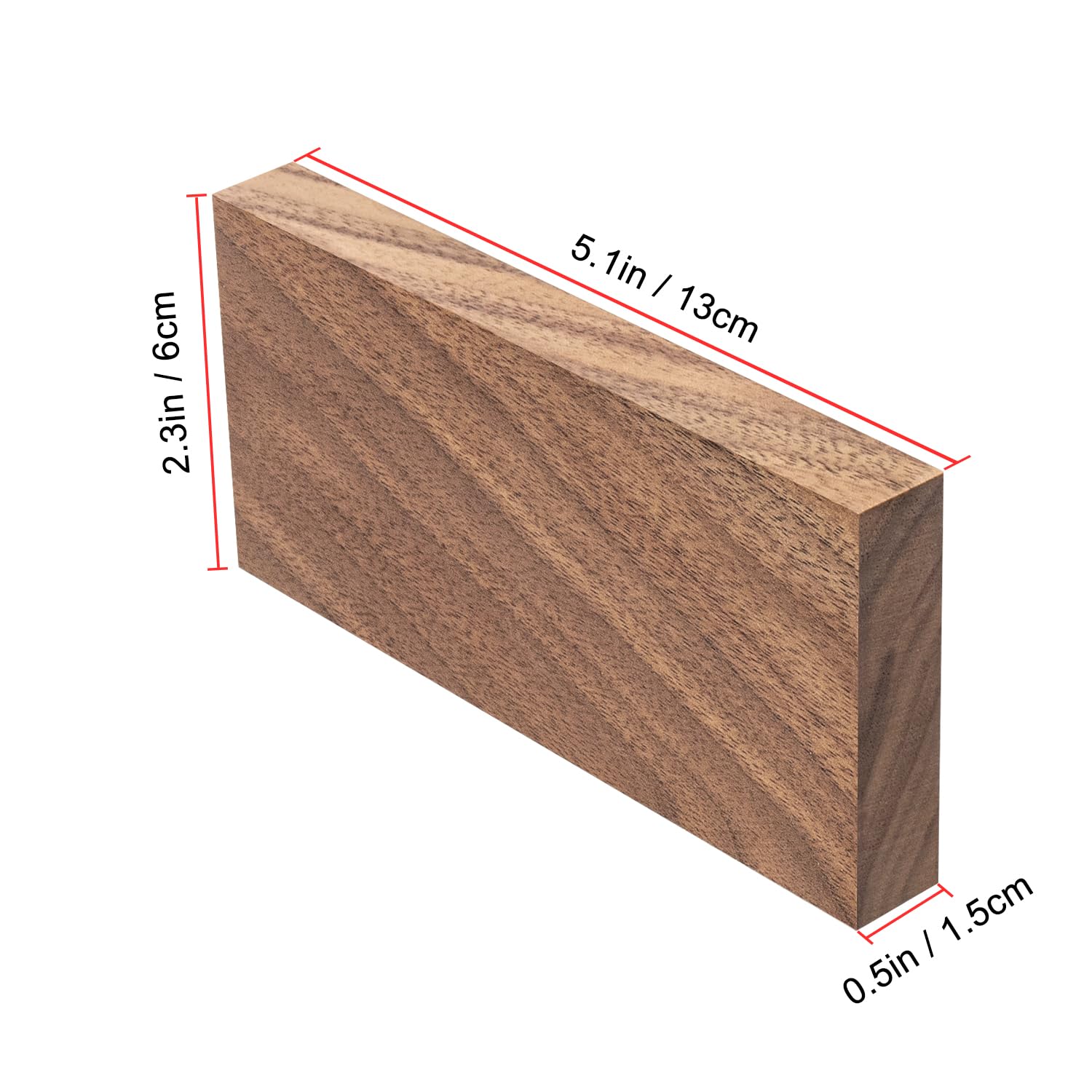 Walnut Wood Knife Handle Material - 2 Pcs -5