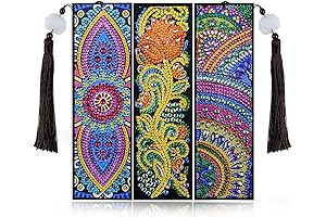 3 Pieces Diamond Art Bookmark Making Kits, Fun DIY Styles for Kids...