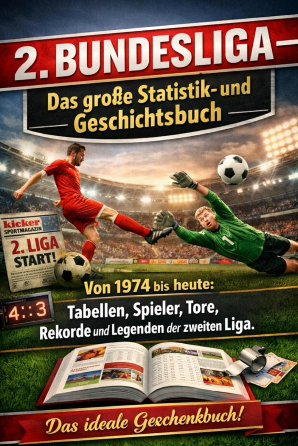 2. Bundesliga – Das große Statistik- und Geschichtsbuch: Von 1974 bis heute: Tabellen, Spieler, Tore, Rekorde und Legenden der zweiten Liga