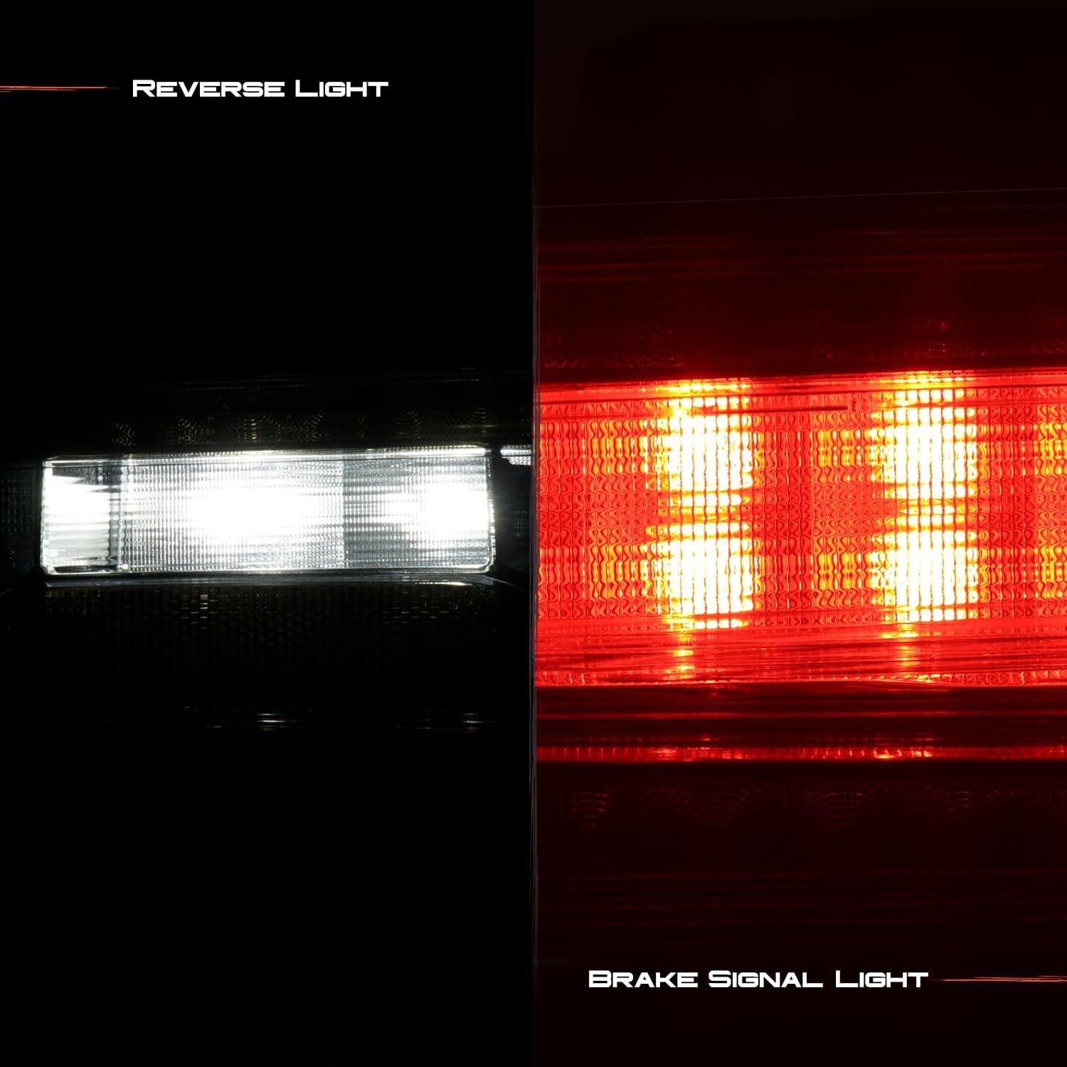 AKKON - Fits 2014-2015 Chevy Camaro [Incandescent Upgrade] Smoked Full LED Tail Lights Pair Left+Right w/LED Reverse Running Lamp