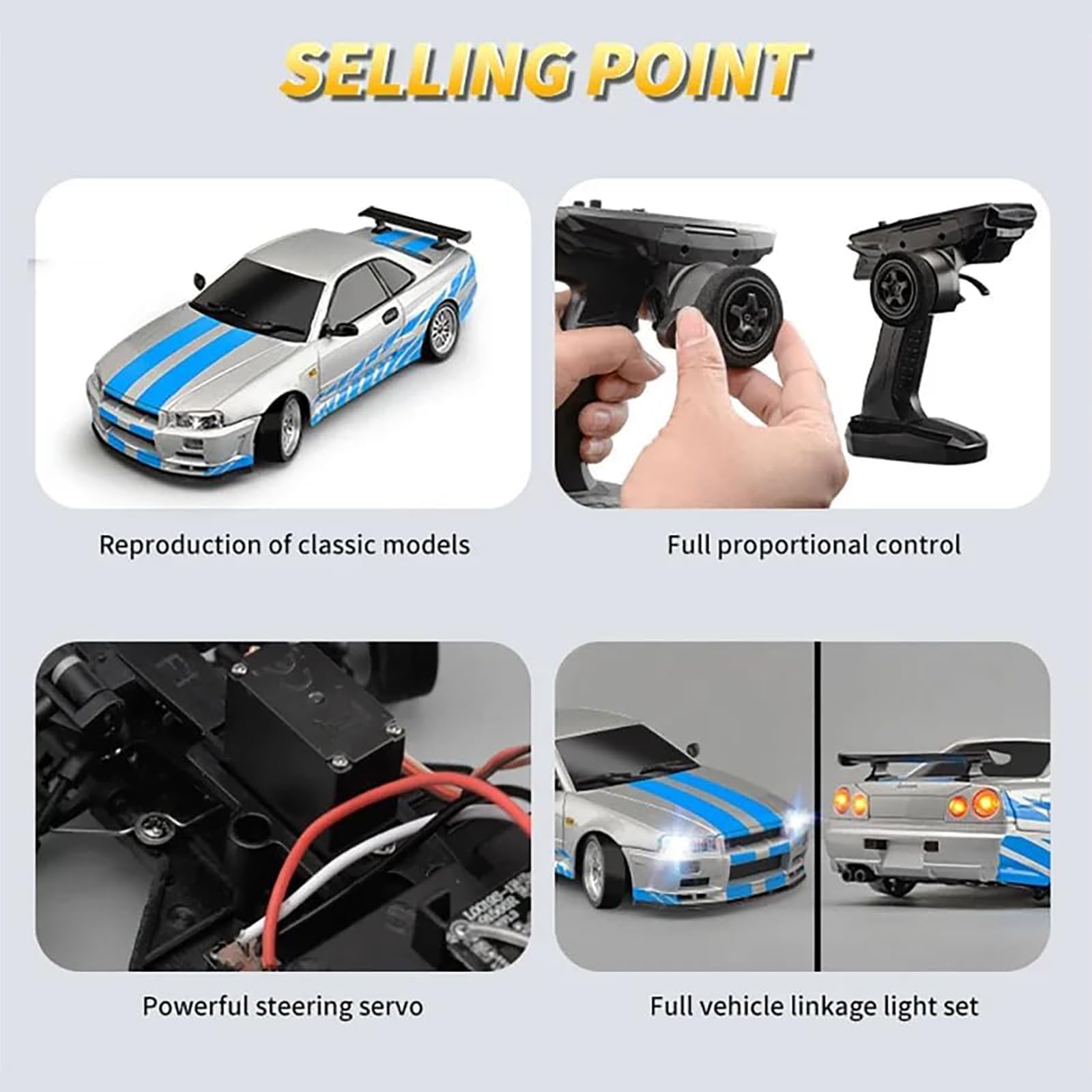 LD1899 1:18 RC Drift Car 2.4GHz RWD z żyroskopem na szosie Samochody wyścigowe z karoserią ze stopu aluminium Sterowanie radiowe dla dorosłych
