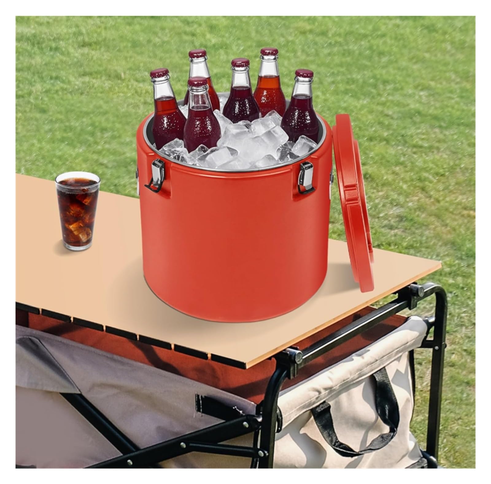 Récipient à Soupe isolé Portable Chaud et Froid Seau a glacon | Grands chauffe-plats à seau isolé, for les fêtes dans les restaurants