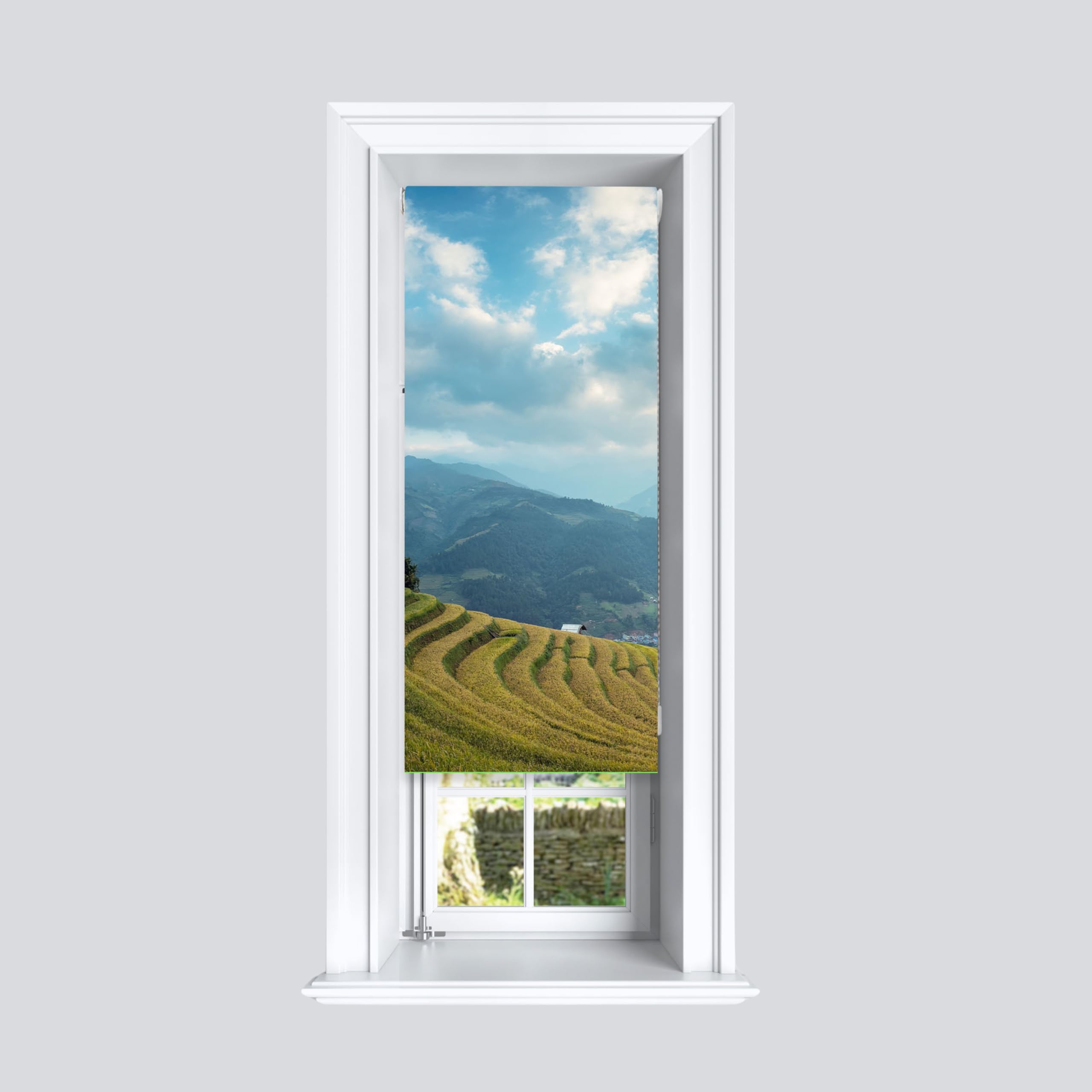 Lister Cartwright Agriculture Photographic Blackout Roller Blinds For Bedroom Windows - (60 X 140 Cm) Easy To Fit Polyester Roller Blinds For Windows With Child Safety Included