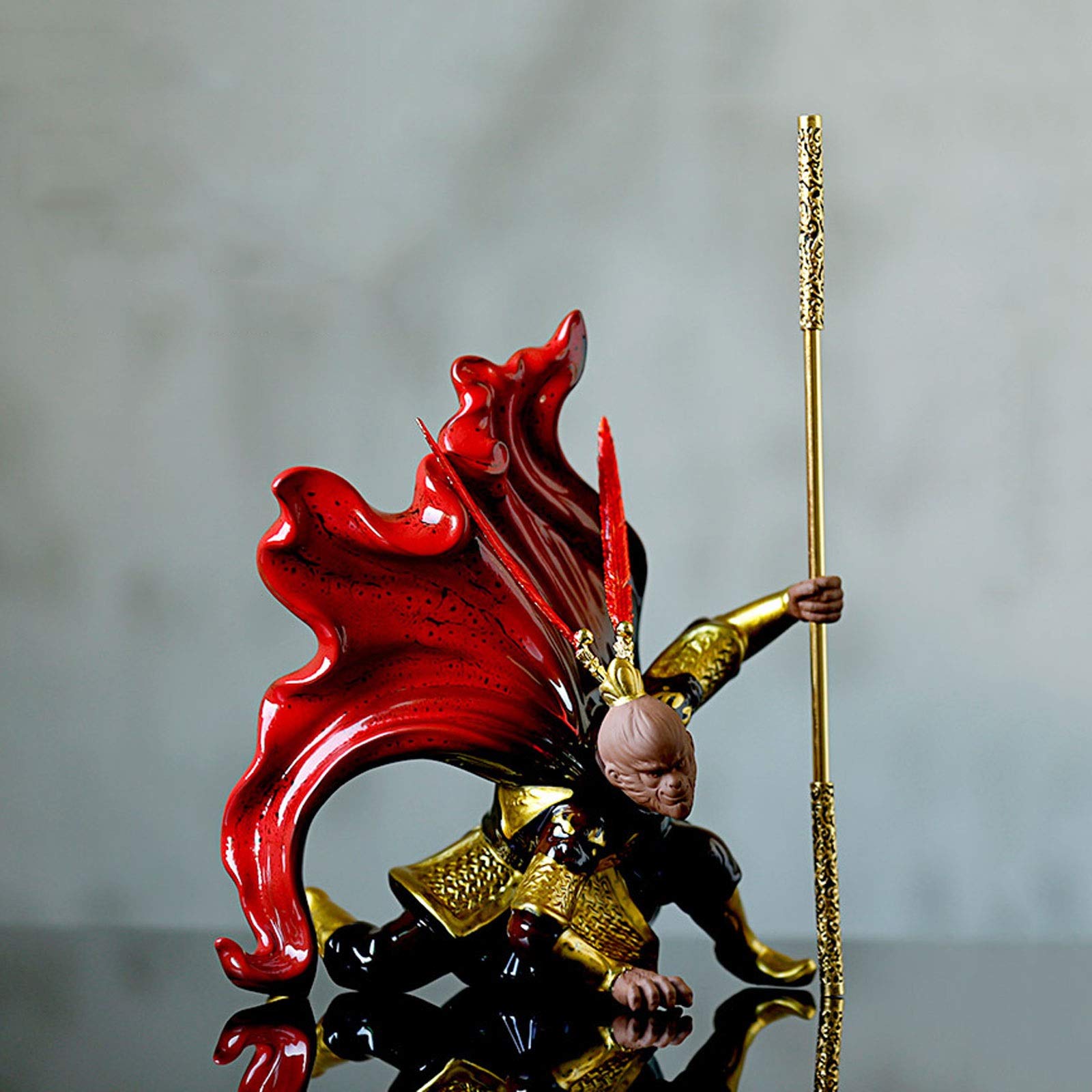 Sun Wukong Statue Decoration Figurka statua zwierząt ozdoby Qitian Dasheng Słońce Wukong Monkey King Buddhas Statua rzeźba rzemiosła dekoracje domowe Figurka Monkey King.