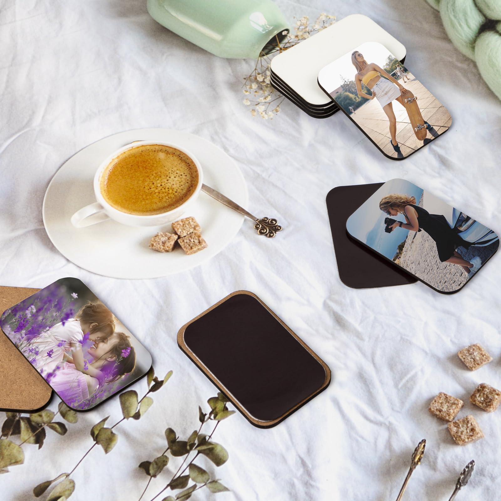 10 Aimants Vierges Pour Sublimation - Formes Rectangle, Carré, Rond - DIY Décorations Frigo, Tableau Blanc