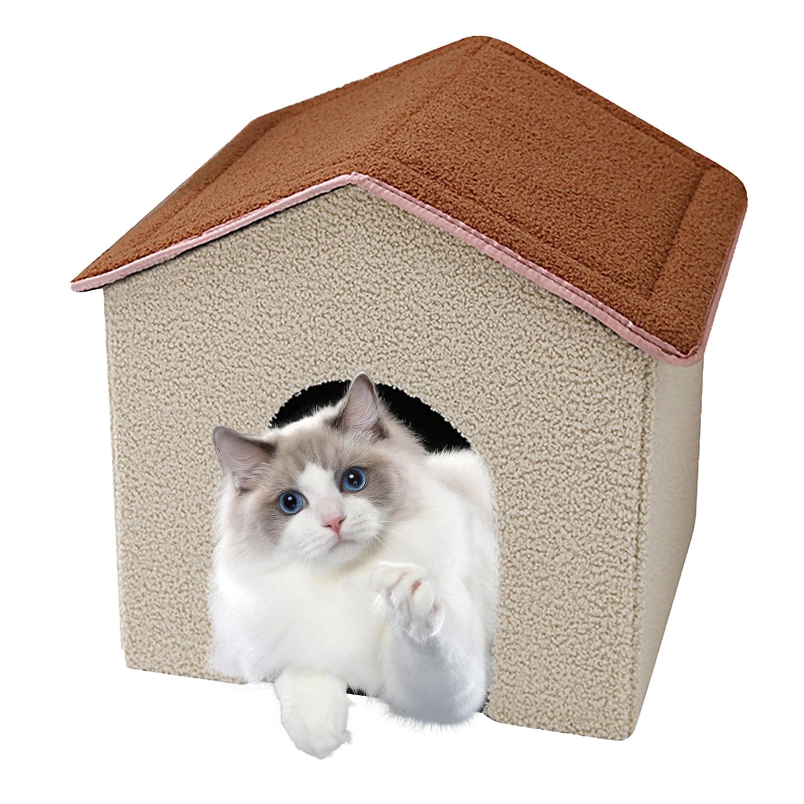 Abri pour chats coupe-vent idéal pour apaiser l'anxiété animale
