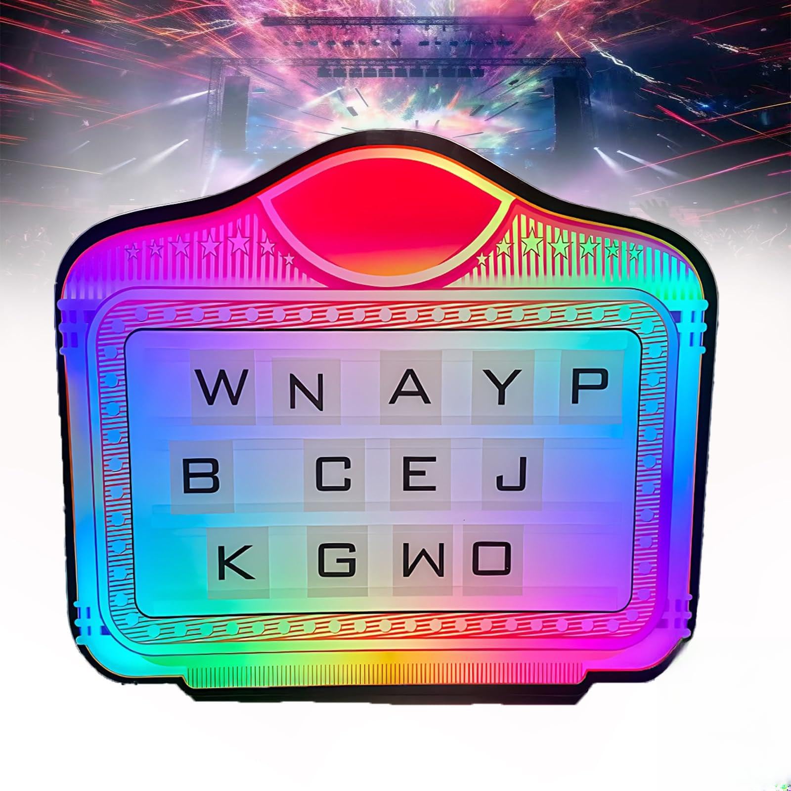 Cartel de Letras de Color, Presentador de Botellas con Letras LED - Señal de Servicio VIP Personalizable con Cambio de Color y Letras Intercambiables Club