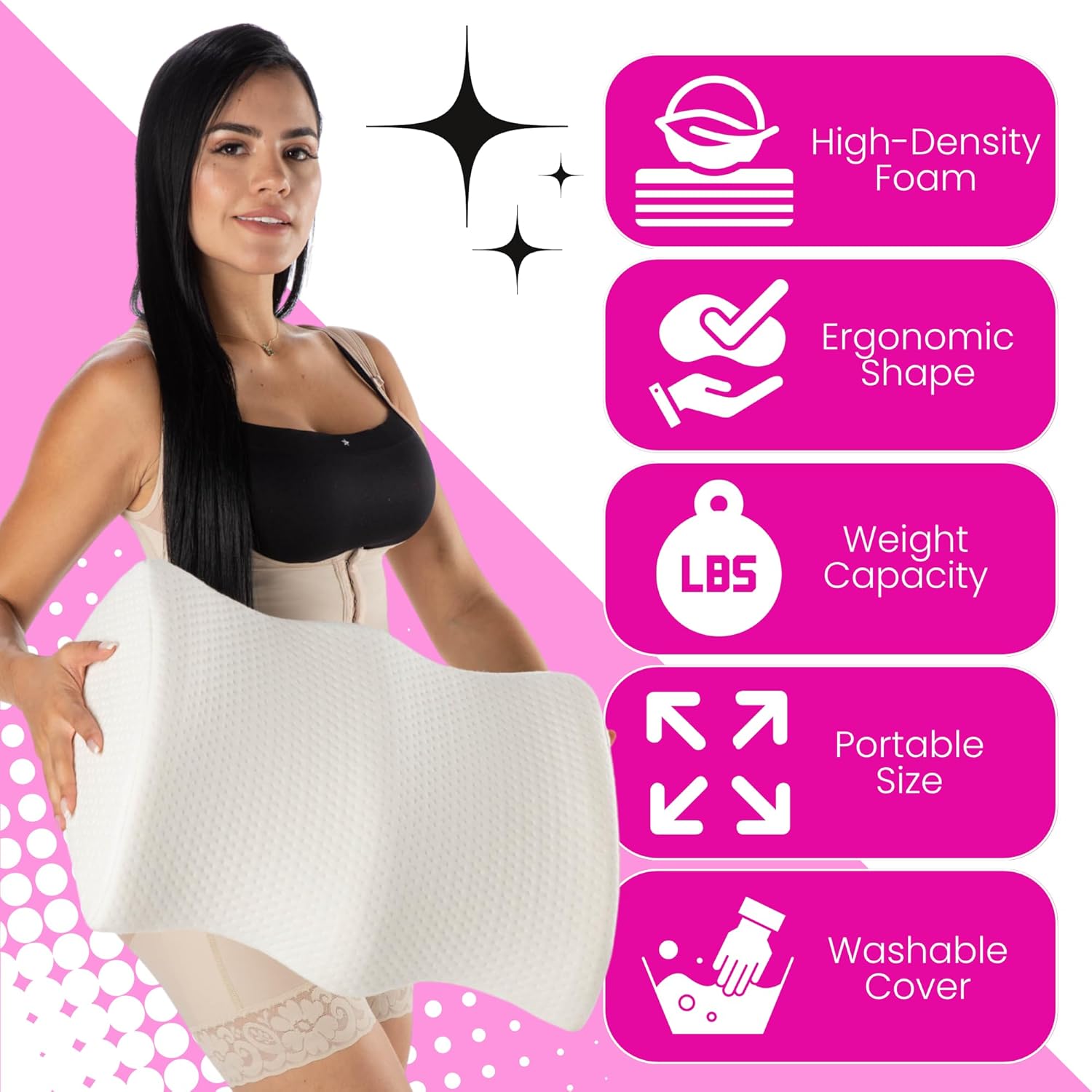 XXL BBL Pillow After Surgery Lifting Cushions, Soft Brazilian Butt Lift Pillow After Surgery, Post Surgery Pillows BBL Recovery Must Haves, Butt Pillows for Sitting After Surgerys - Image 4