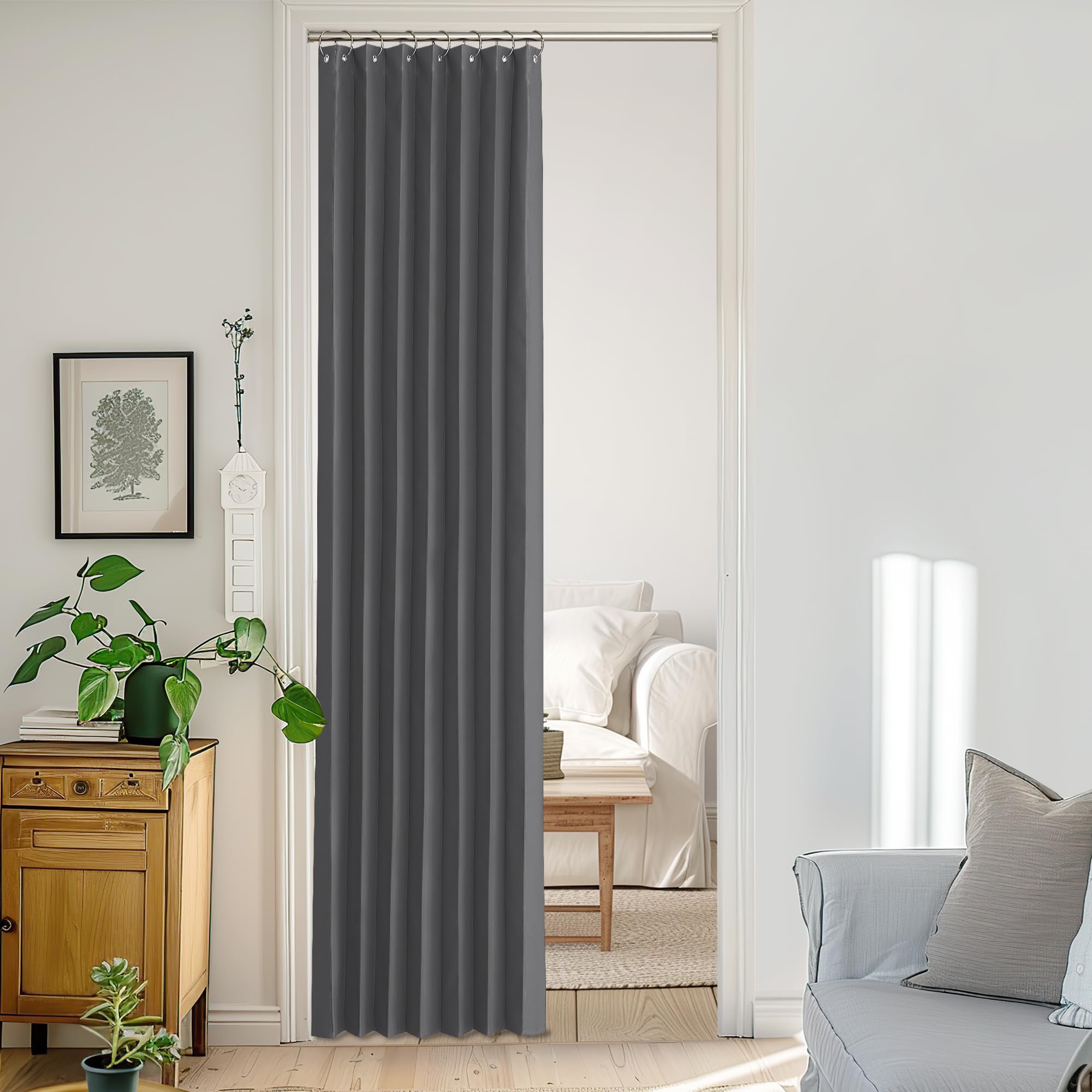 StangH Thermal Insulated Blackout Accordion Curtain for Bedroom