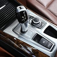 Vista 5 de YIWANG ABS cromo consola central cambio cambio panel cubierta decorativa para BMW X5 X6 E70 E71 2010 2011 2012 2013 mano izquierda coche accesorios