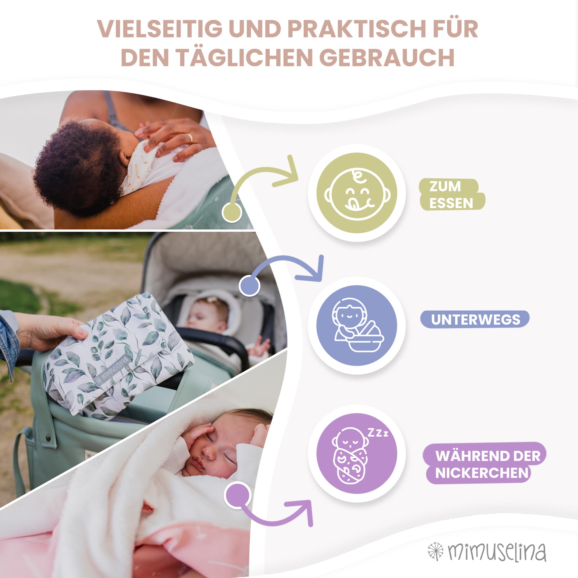 MIMUSELINA Pack Neugeborenen Geschenk | Baby Geschenk Mädchen oder Junge | Babygeschenke zur Geburt & Baby Shower | Geschenkbox verfügbar in verschiedenen Größen | Sahara, Small
