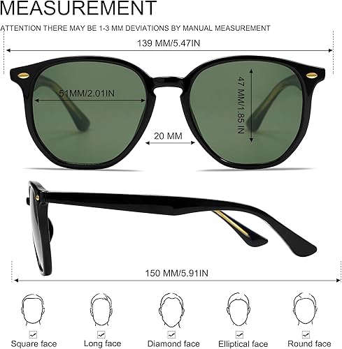 Vista 5 de VANLINKER Gafas de sol polarizadas hexagonales de moda para mujer VL9696