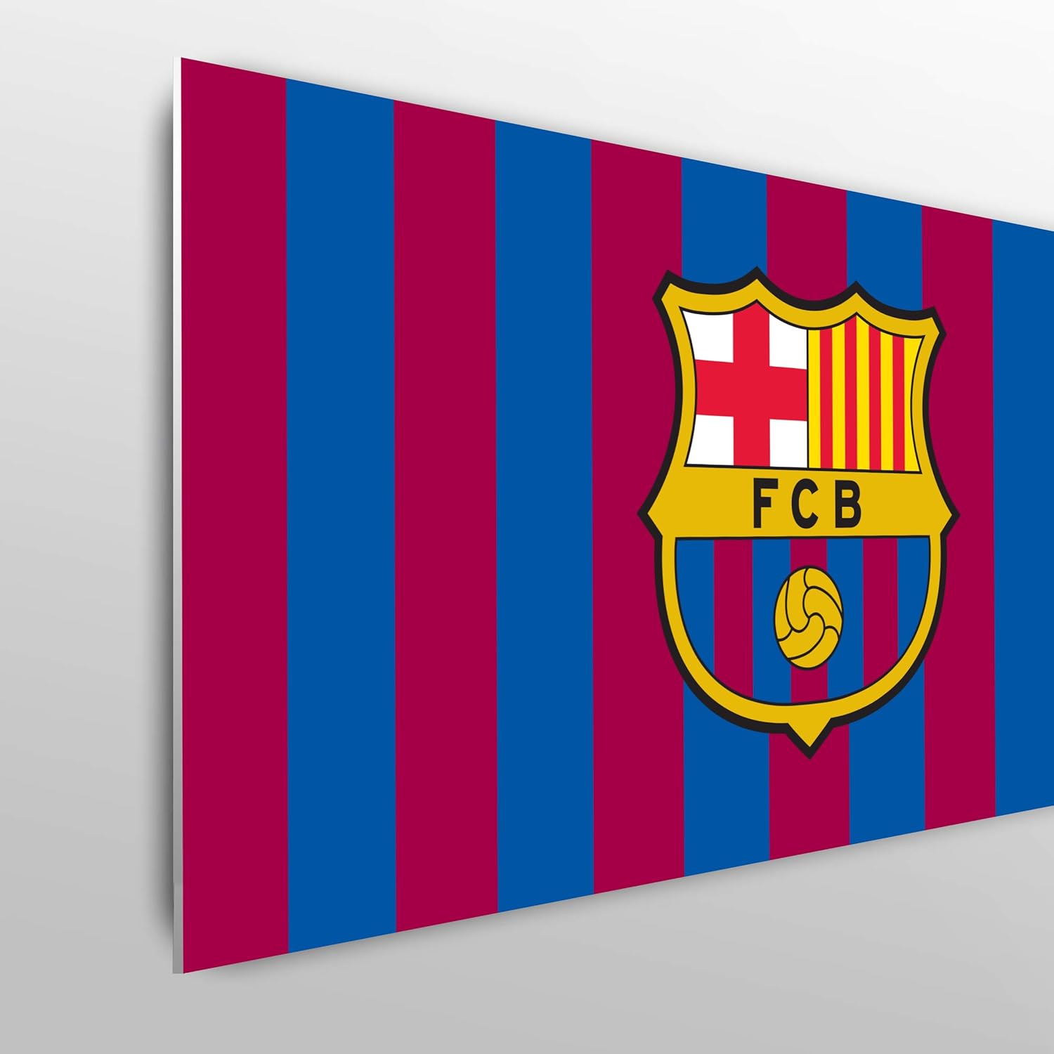 FC Barcelona Adjustable Headboard - Single Bed - 100cm (W) x 75cm (H) - Colour Crest on Red and Blue