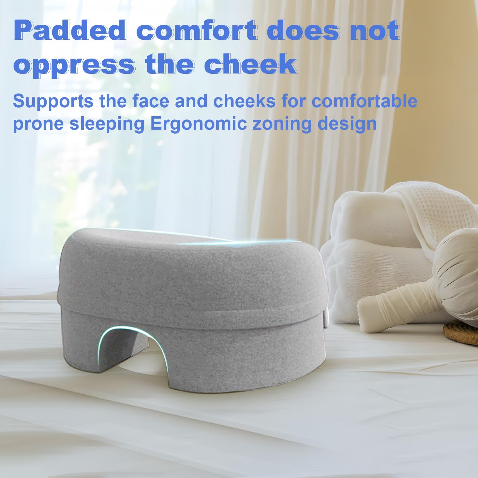 SI SEN Almohada de Masaje Boca Abajo, Almohada Boca Abajo para Dormir, Almohada de Masaje BOC, para Equipo de Recuperación de Masaje