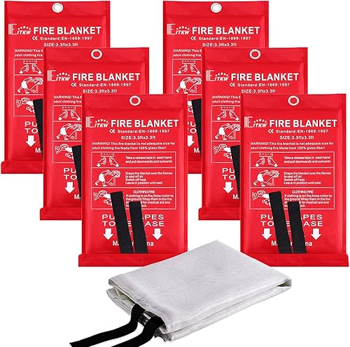 Manta contra incendios para el hogar y la cocina, extintores de manta de emergencia para el hogar, manta ignífuga para el hogar, manta ignífuga para