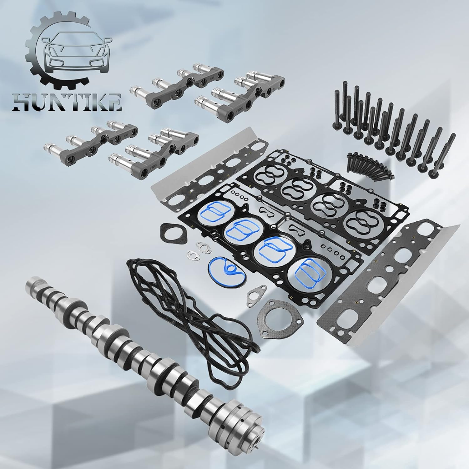 MDS 5.7L Hemi Camshaft Lifters Kit for Chry-sler 300 Jee-p Grand Cherokee Do-dge Ram 1500 Durango Charger 2009-2013 - Valve Lifter, Camshaft, Gasket, Bolt Part# 53021726AE ES72200 HS26423PT