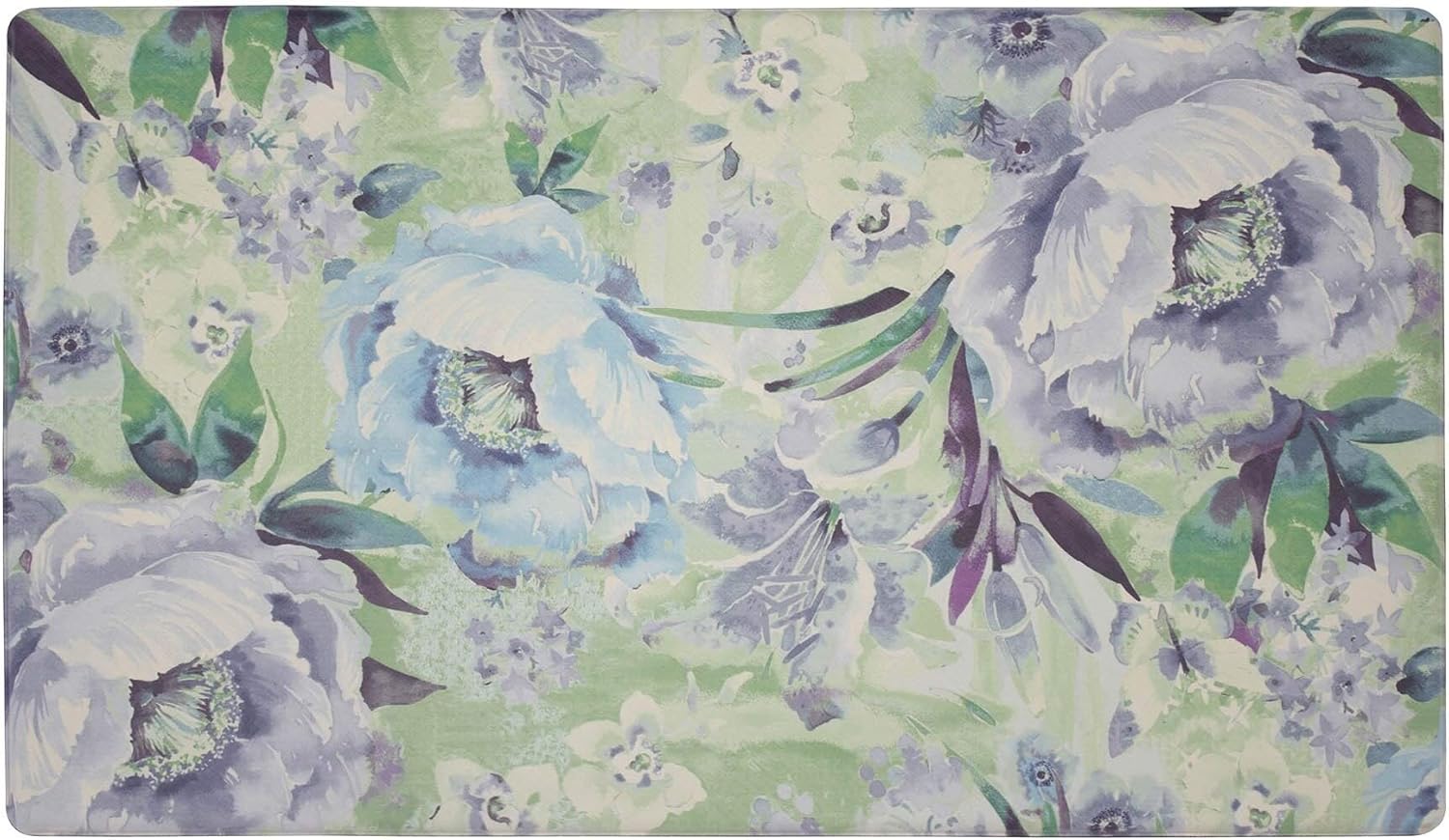 Laura Ashley Anti-Fatigue Comfort 20"x32" Kitchen Mat, Francesca Teal Francesca